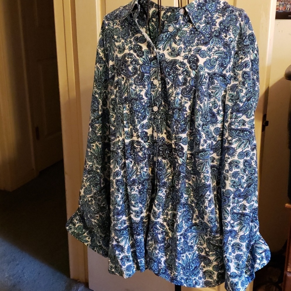 Talbots Paisley Top